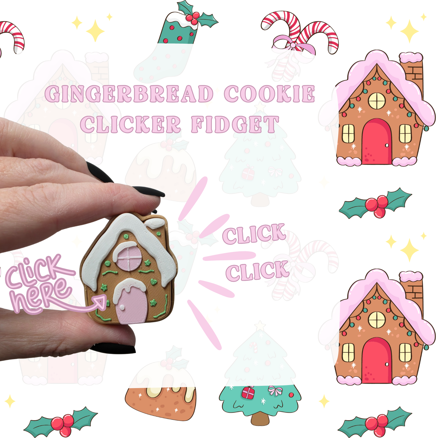 Gingerbread Cookie Fidget Clicker