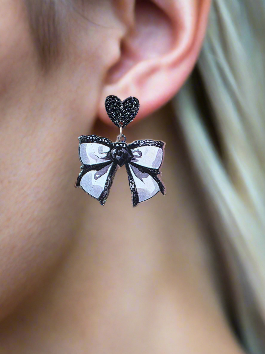Gothic Bow Earrings