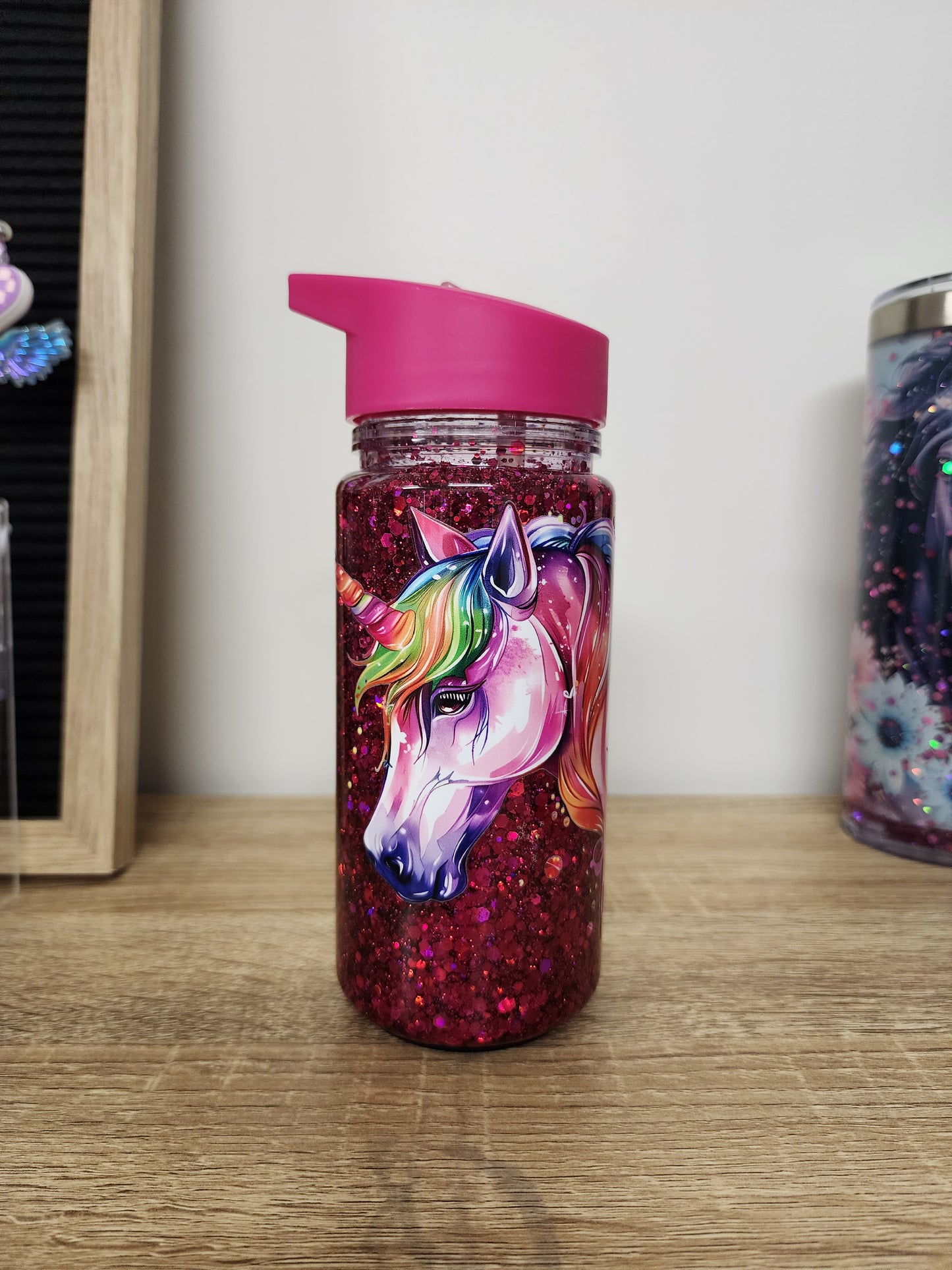 10oz Acrylic Kids Snowglobe Drink Bottle BLANK