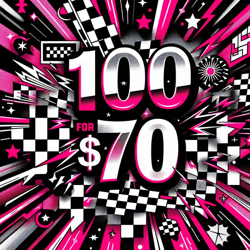 100 for $70! 16oz Wraps