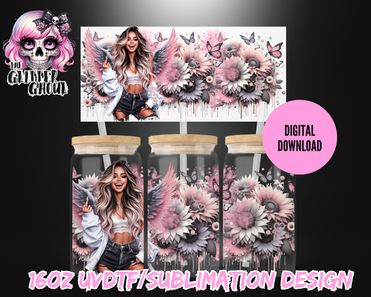 16oz UVDTF & Sublimation Tumbler Wrap – Digital Download