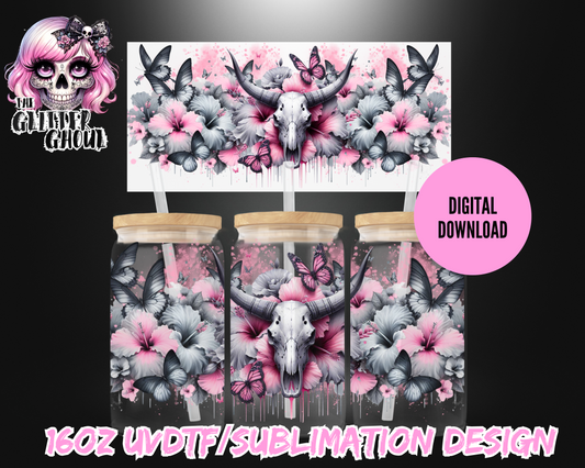 16oz UVDTF & Sublimation Tumbler Wrap – Digital Download