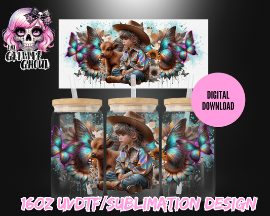 16oz UVDTF & Sublimation Tumbler Wrap – Digital Download