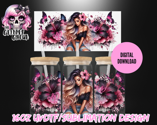 16oz UVDTF & Sublimation Tumbler Wrap – Digital Download