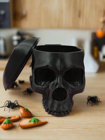 3D Printed HUMAN SIZE Skull Bowl w Lid.