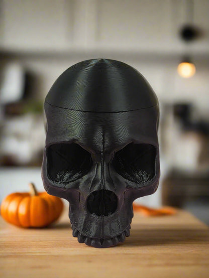 3D Printed HUMAN SIZE Skull Bowl w Lid.