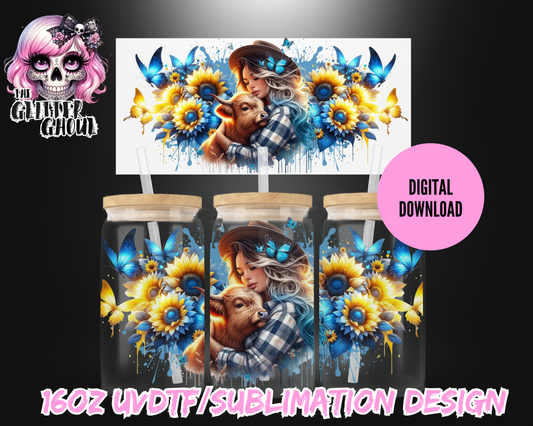16oz UVDTF & Sublimation Tumbler Wrap – Digital Download
