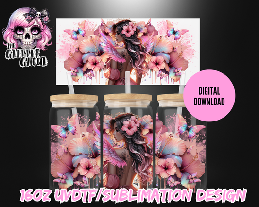 16oz UVDTF & Sublimation Tumbler Wrap – Digital Download