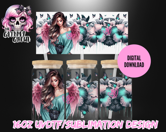 16oz UVDTF & Sublimation Tumbler Wrap – Digital Download