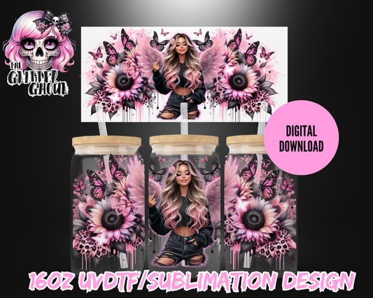 16oz UVDTF & Sublimation Tumbler Wrap – Digital Download
