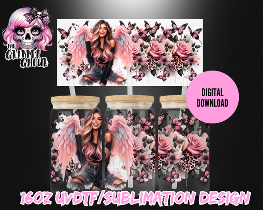 16oz UVDTF & Sublimation Tumbler Wrap – Digital Download
