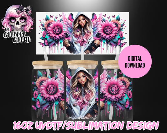 16oz UVDTF & Sublimation Tumbler Wrap – Digital Download