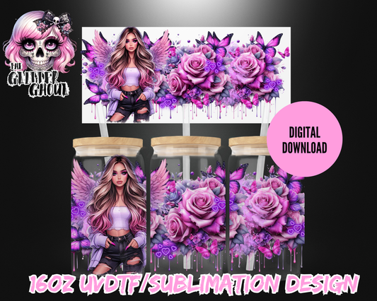 16oz UVDTF & Sublimation Tumbler Wrap – Digital Download