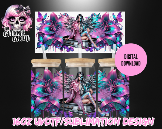 16oz UVDTF & Sublimation Tumbler Wrap – Digital Download