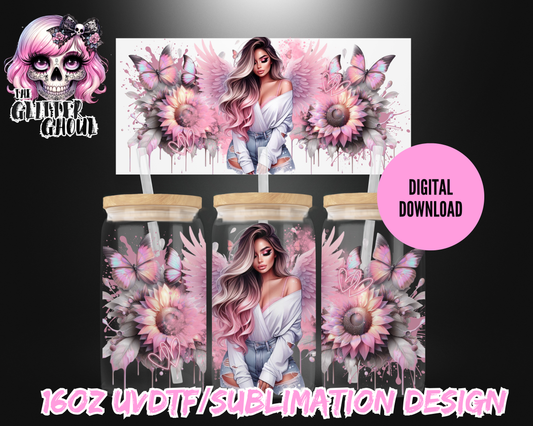 16oz UVDTF & Sublimation Tumbler Wrap – Digital Download