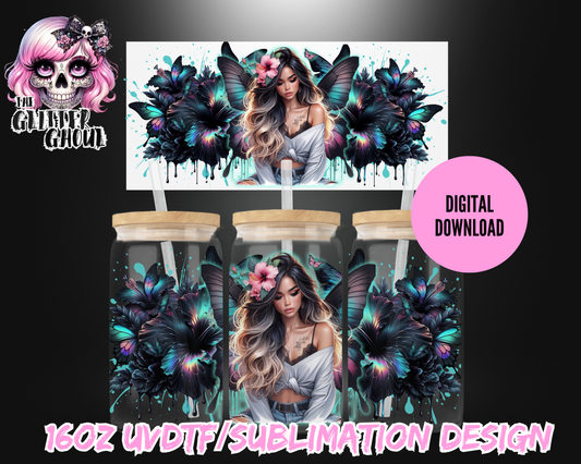 16oz UVDTF & Sublimation Tumbler Wrap – Digital Download