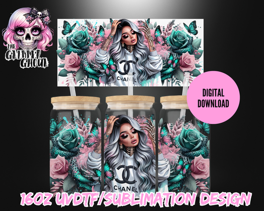 16oz UVDTF & Sublimation Tumbler Wrap – Digital Download