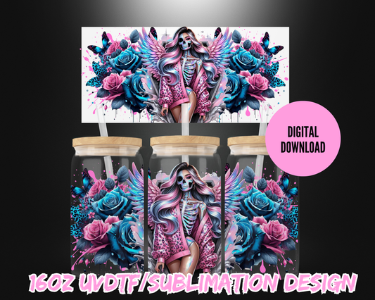 16oz UVDTF & Sublimation Tumbler Wrap – Digital Download