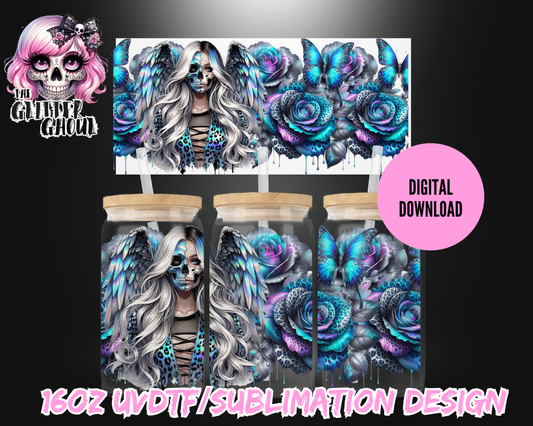 16oz UVDTF & Sublimation Tumbler Wrap – Digital Download