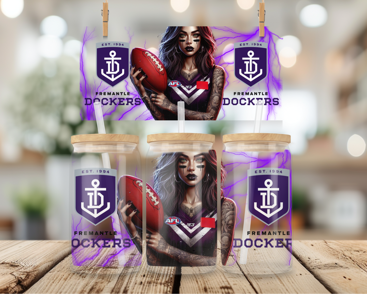 Fremantle Dockers Football Club - 16oz UV DTF Wrap