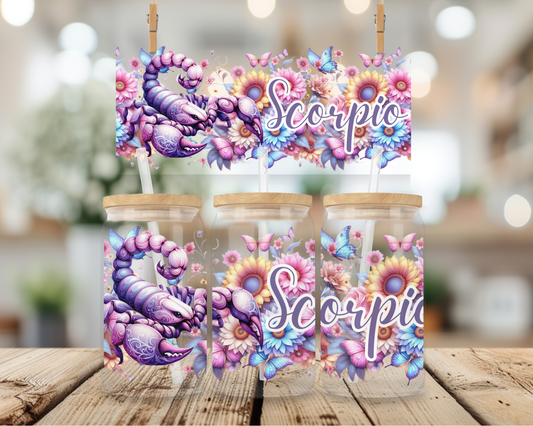 Star Sign Scorpio - 16oz UV DTF Wrap