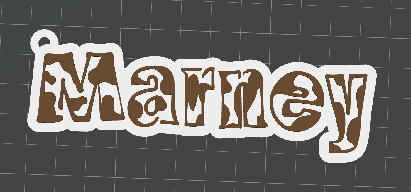 Personalised Moo Moo Keychain