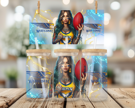 West Coast Eagles Football Club - 16oz UV DTF Wrap