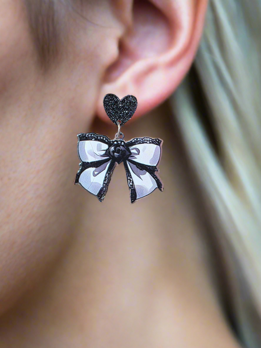 Gothic Bow Earrings