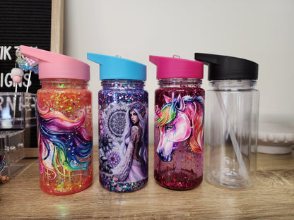 10oz Acrylic Kids Snowglobe Drink Bottle BLANK