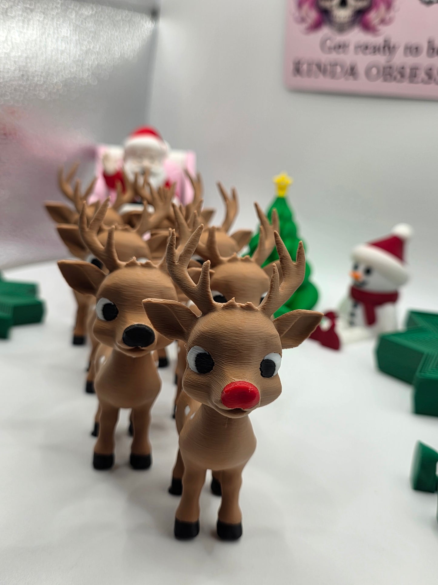 Santa Sleigh & Reindeer Set