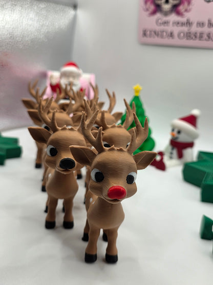 Santa Sleigh & Reindeer Set