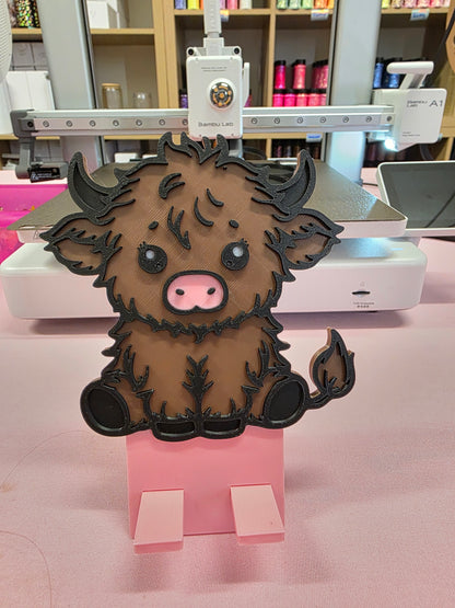 3D Printed Cow Phone Stand