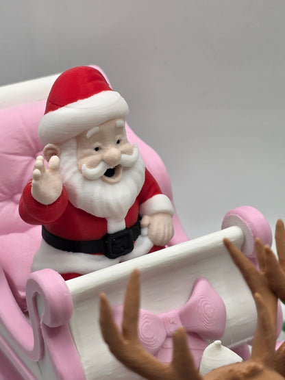 Santa Sleigh & Reindeer Set