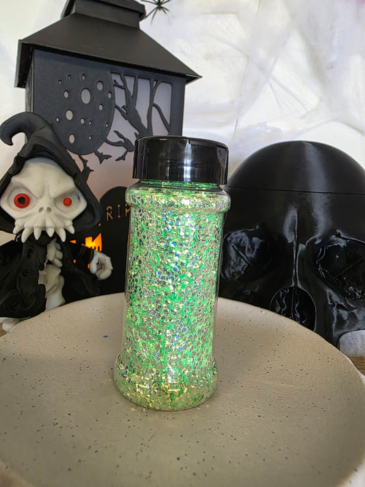Bubble Glitter Neon Green