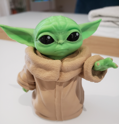 Baby Yoda Figure - 2 sizes available- Coloured